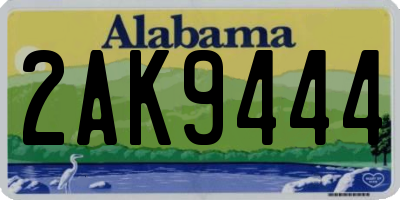 AL license plate 2AK9444