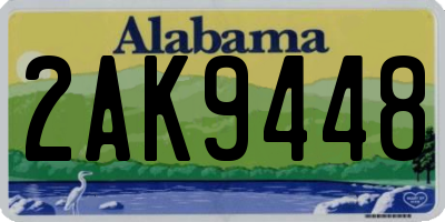 AL license plate 2AK9448
