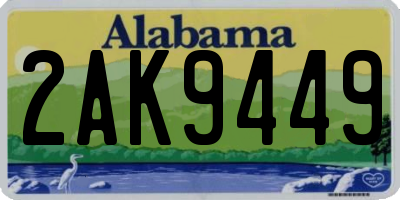 AL license plate 2AK9449