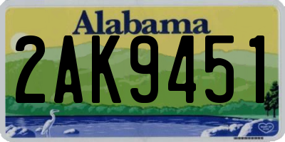 AL license plate 2AK9451