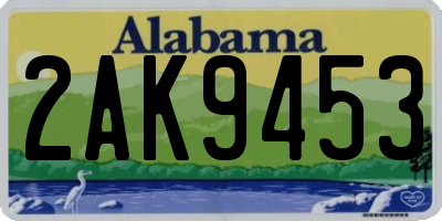 AL license plate 2AK9453