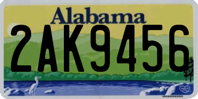 AL license plate 2AK9456