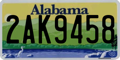 AL license plate 2AK9458