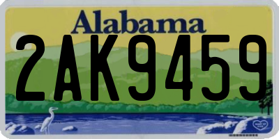 AL license plate 2AK9459
