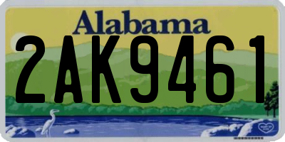 AL license plate 2AK9461