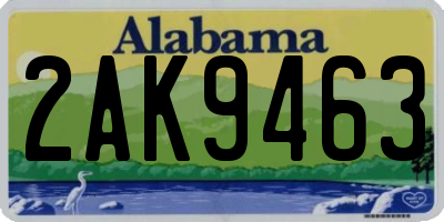 AL license plate 2AK9463