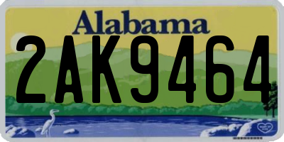 AL license plate 2AK9464