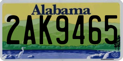 AL license plate 2AK9465