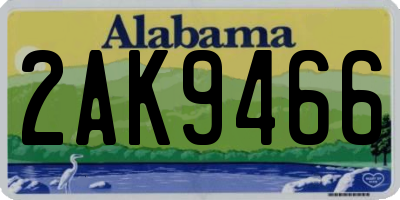 AL license plate 2AK9466