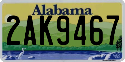 AL license plate 2AK9467