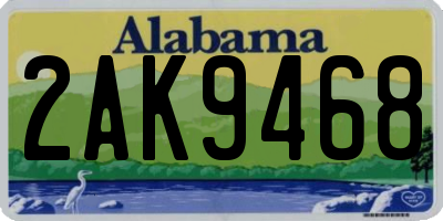 AL license plate 2AK9468