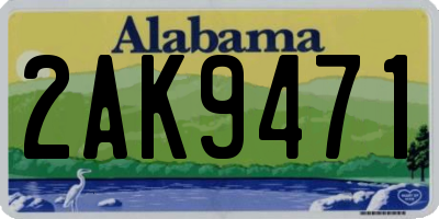 AL license plate 2AK9471
