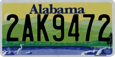 AL license plate 2AK9472