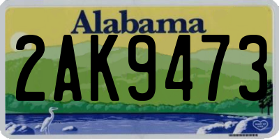 AL license plate 2AK9473