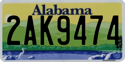 AL license plate 2AK9474