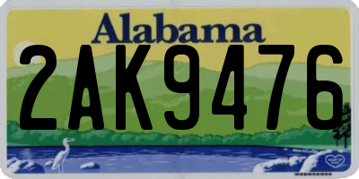 AL license plate 2AK9476