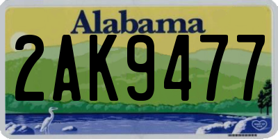 AL license plate 2AK9477