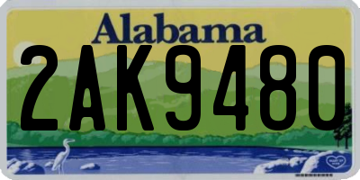 AL license plate 2AK9480
