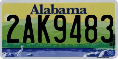 AL license plate 2AK9483