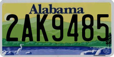 AL license plate 2AK9485