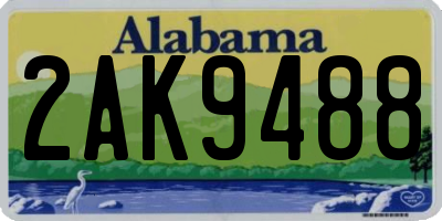 AL license plate 2AK9488