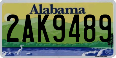 AL license plate 2AK9489