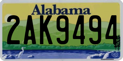 AL license plate 2AK9494