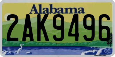 AL license plate 2AK9496