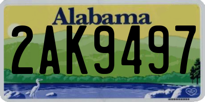 AL license plate 2AK9497