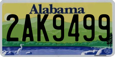 AL license plate 2AK9499
