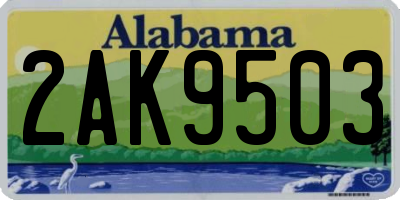 AL license plate 2AK9503