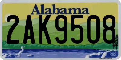 AL license plate 2AK9508