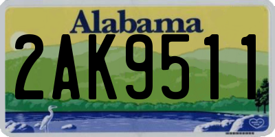 AL license plate 2AK9511