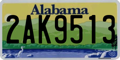 AL license plate 2AK9513