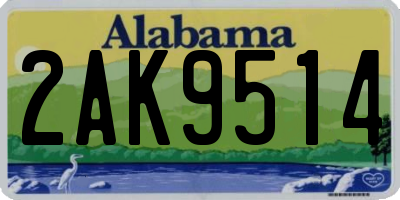 AL license plate 2AK9514