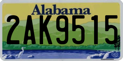AL license plate 2AK9515