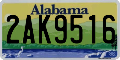 AL license plate 2AK9516