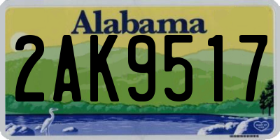 AL license plate 2AK9517