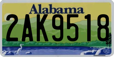 AL license plate 2AK9518
