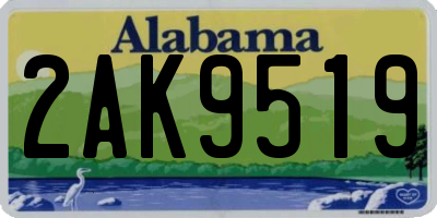 AL license plate 2AK9519
