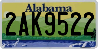 AL license plate 2AK9522