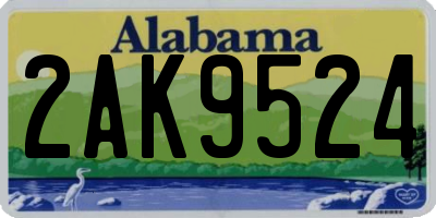 AL license plate 2AK9524