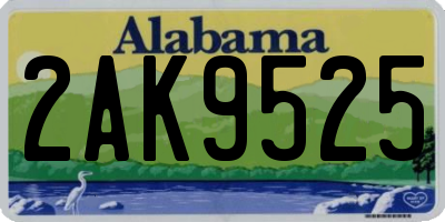 AL license plate 2AK9525