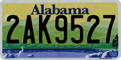 AL license plate 2AK9527