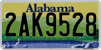 AL license plate 2AK9528