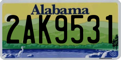 AL license plate 2AK9531