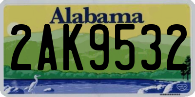 AL license plate 2AK9532