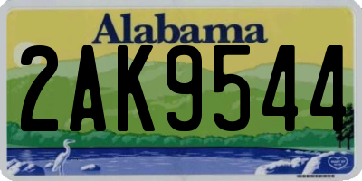 AL license plate 2AK9544
