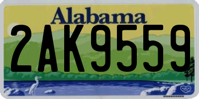 AL license plate 2AK9559