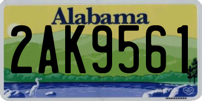 AL license plate 2AK9561